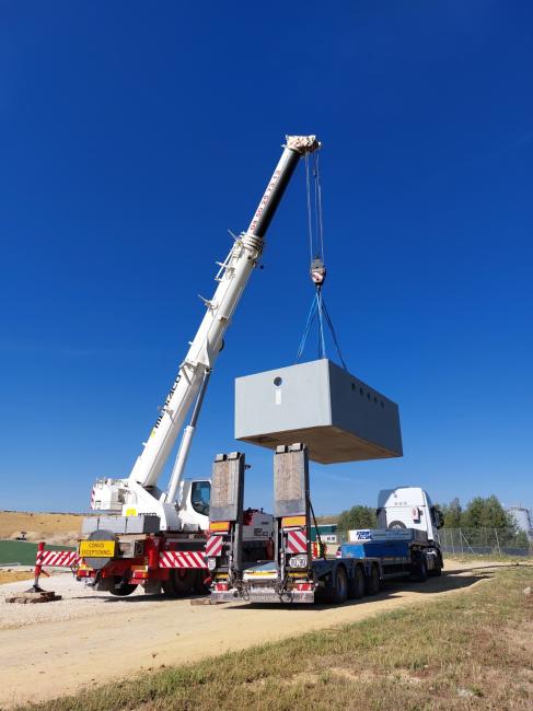 Installation de la chambre à vannes sur le casier 6.